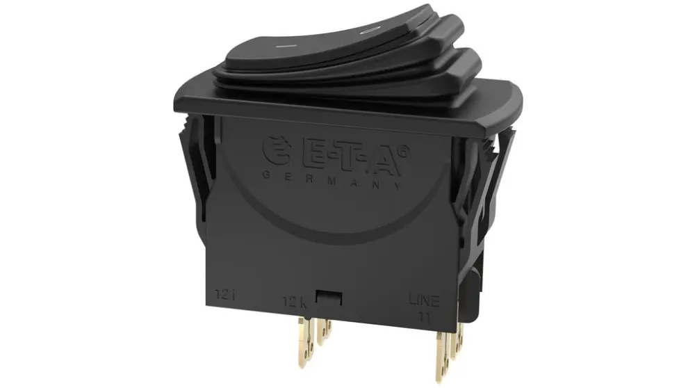 Disyuntor térmico / Disyuntor magnetotérmico ETA 3120 de 1 polo, 12A | 3120-N524-P7T1-W01D-12A