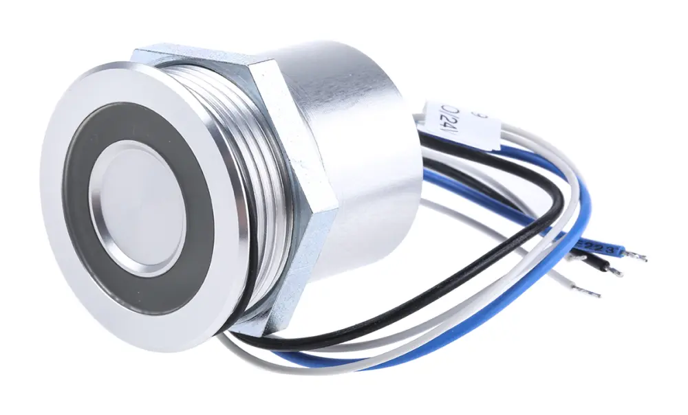 Interruptor piezo, 100 mA 60 V SPST, Terminales de Orificio Pasante IP69K, -40 → +85°C | 1241.3189 Schurter