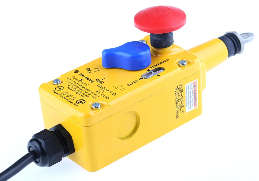 Interruptor de cable Allen Bradley Guardmaster 440E-H13046, 2m, NA/NC, 6 ac, 7 dc, Tensión AC Máxima 600V, Tensión