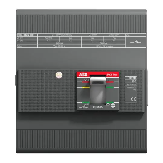 Interruptor seccionador, 4P, Corriente 250A 1SDA068211R1 SACE Tmax XT | 1SDA068211R1 XT3D 250 FF ABB
