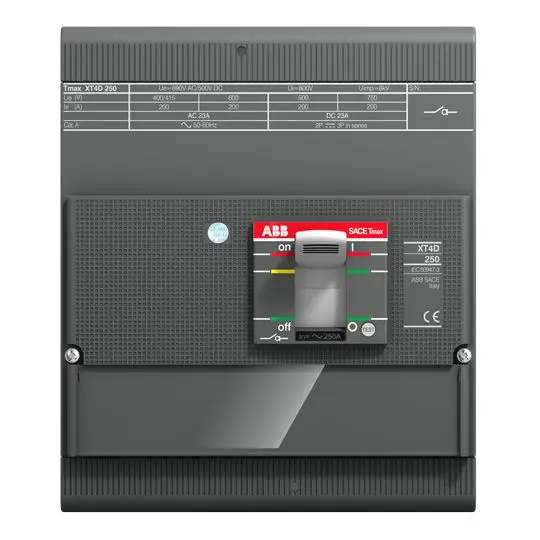 Interruptor seccionador, 4P, Corriente 250A 1SDA068213R1 SACE Tmax XT | 1SDA068213R1 XT4D 250 FF ABB
