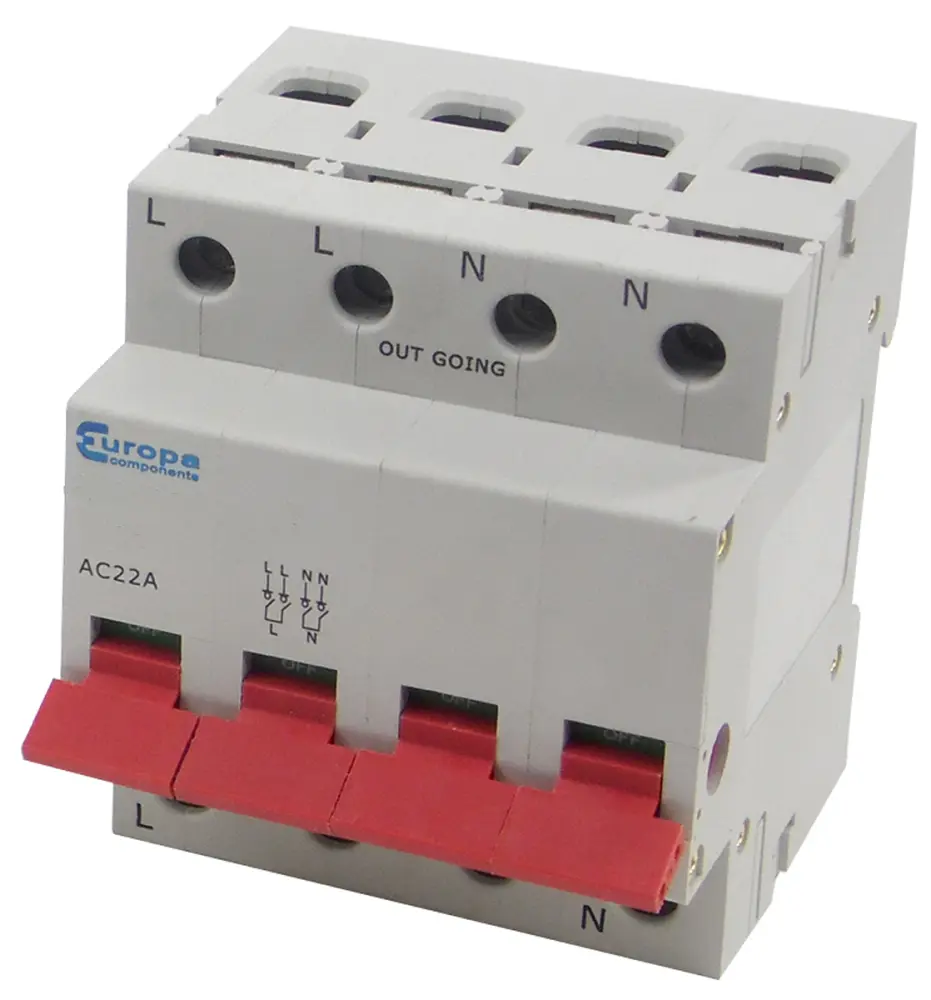 Interruptor seccionador, 4P, Corriente 100A, IP20 | ISO100-4 Europa