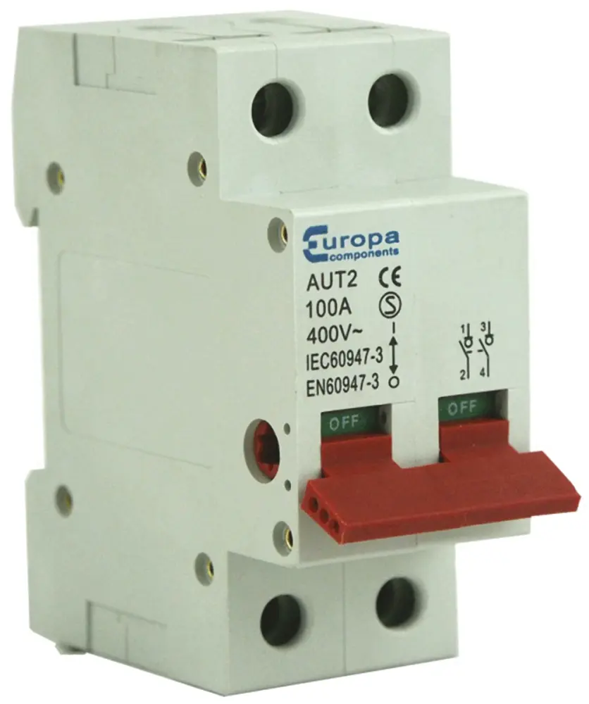 Interruptor seccionador, 2P, Corriente 63A, IP20 | ISO63-2 Europa