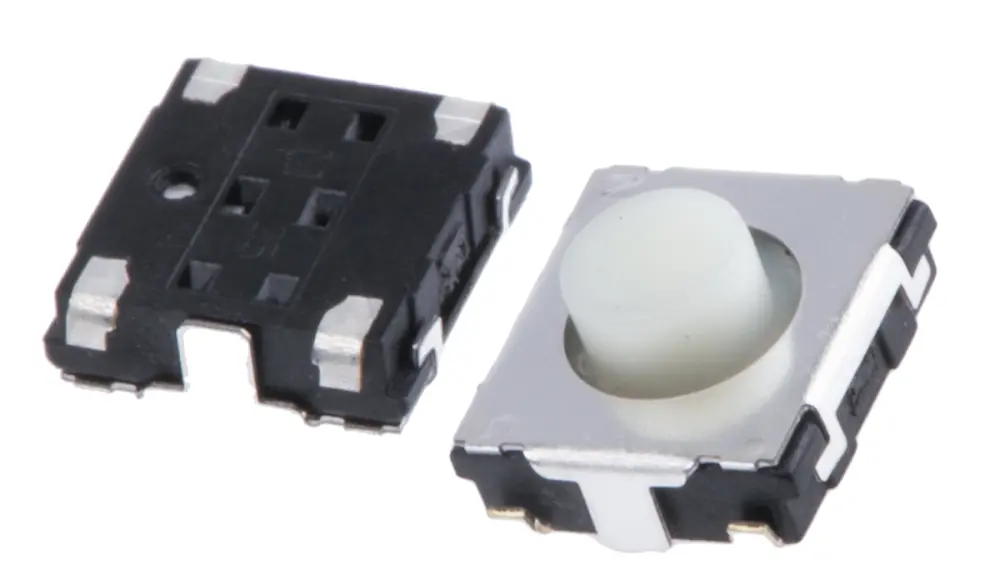 Interruptor táctil tipo Placa de empuje, Blanco, contactos SPST 3.1mm | EVQQ2W03W Panasonic