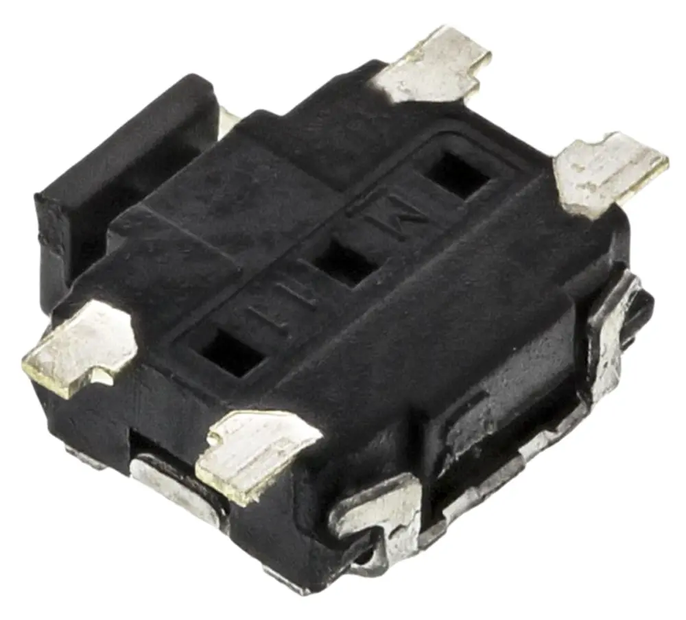 Interruptor táctil tipo Placa de empuje, Negro, contactos SPST 1.35mm | EVQP7A01K Panasonic