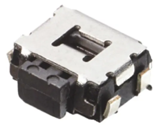 Interruptor táctil tipo Placa de empuje, Negro, contactos SPST 1.35mm | EVQP7B01K Panasonic