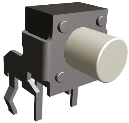 Interruptor táctil tipo Botón, Blanco, contactos SPST | FSMRA5JH04 TE Connectivity