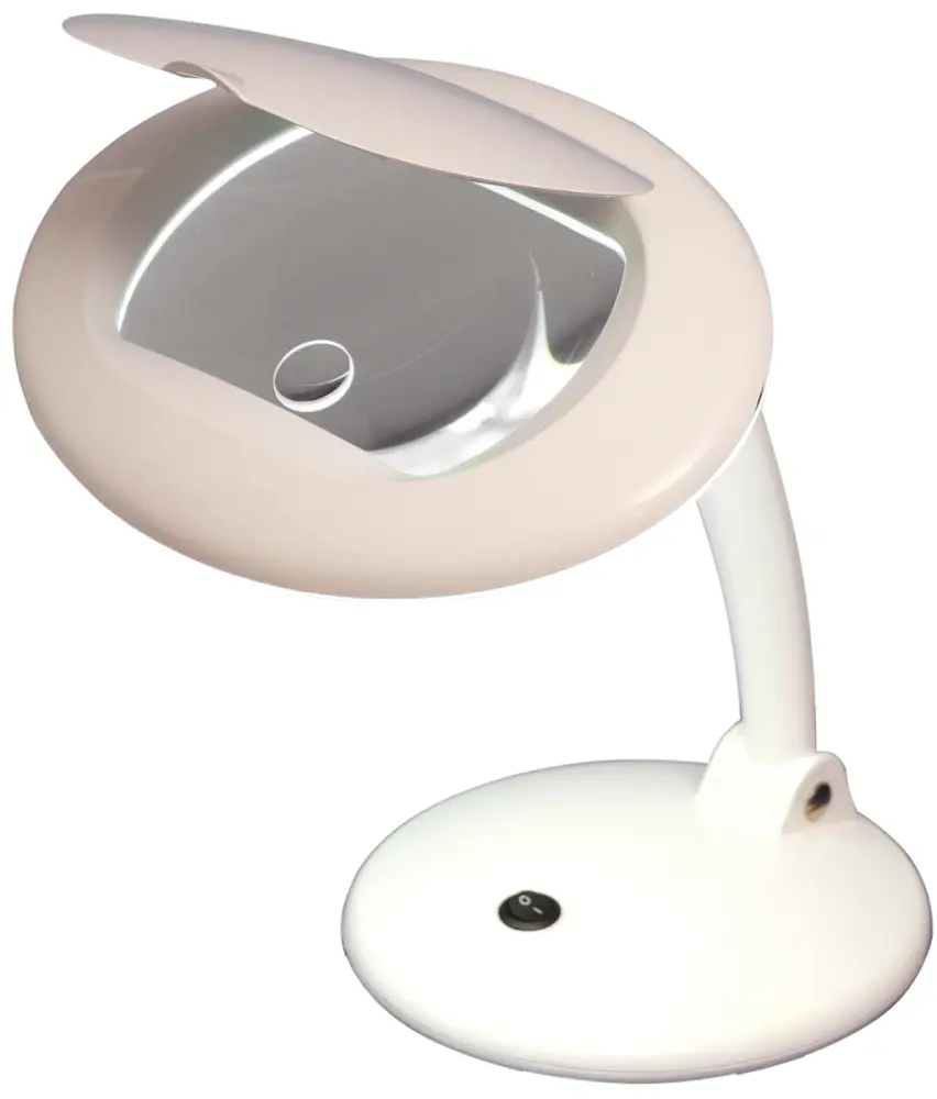 Lámpara con lupa, LED 220 → 240V ac 22W, lente 175 x 108mm, 3 dpt, 12 dpt