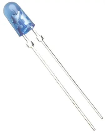LED Broadcom, Azul, 470 nm, Vf= 3,2 V, 40 x 100°, mont. pasante, encapsulado 5 mm (T-1 3/4) | HLMP-HB75-UVBDD
