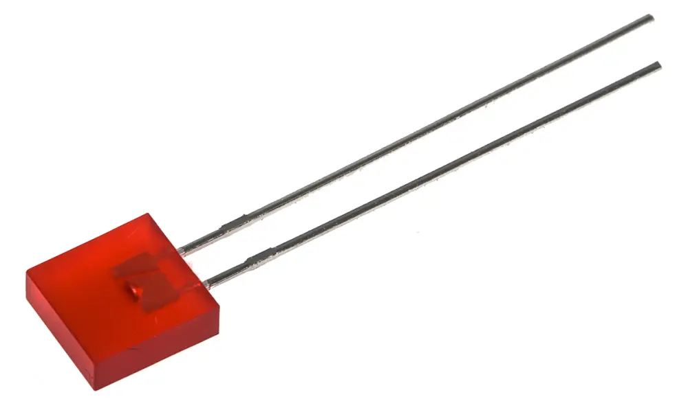 LED Broadcom, Rojo, 626 nm, Vf= 1,9 V, 100 °, mont. pasante, encapsulado Rectangular | HLMP-0301