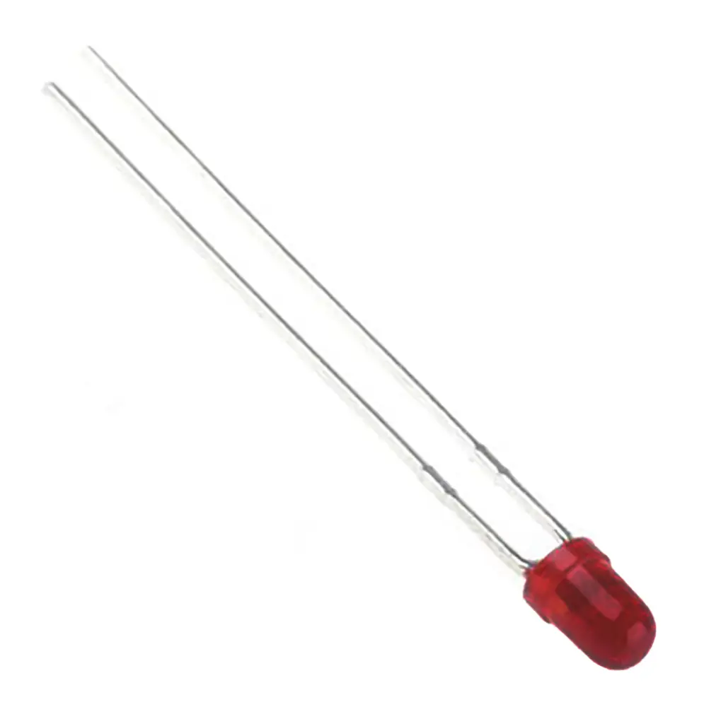 LED Broadcom, Rojo, 626 nm, Vf= 1.9 V, 60 °, mont. pasante, encapsulado 3 mm (T-1) | HLMP-1301