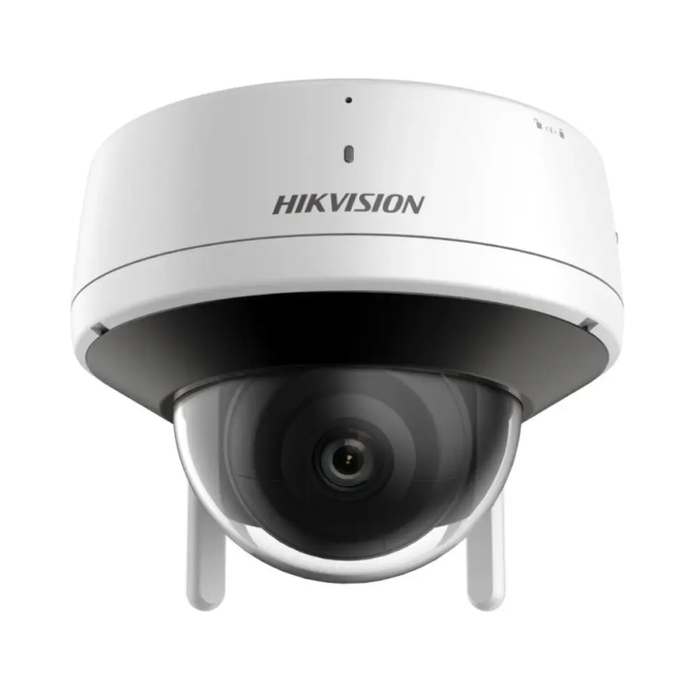 Caja de Empalmes Cámara Hikvision Domo IP HD 4MP con Micrófono Antivandalica y Lente de 2.8MM