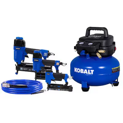 Compresor de Aire KOBALT 02106410A 6 Gal 150 PSI Panqueque (Kit Total