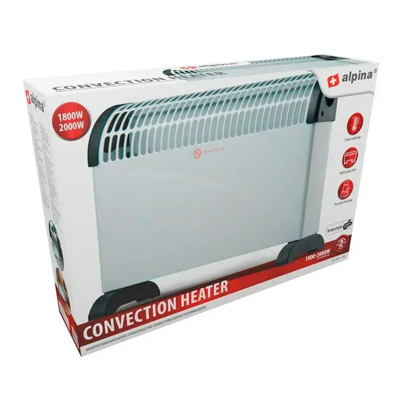 Convector eléctrico Alpina 2000W blanco 38,5x53x20 cm