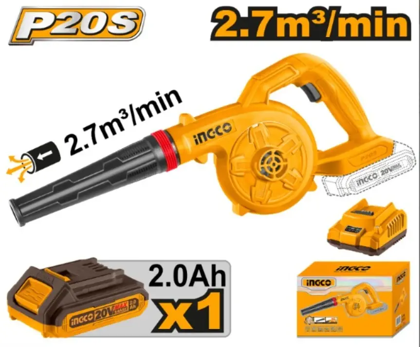 SOPLADORA BATERIA 20V C BAT Y CARG INGCO CABLI200281