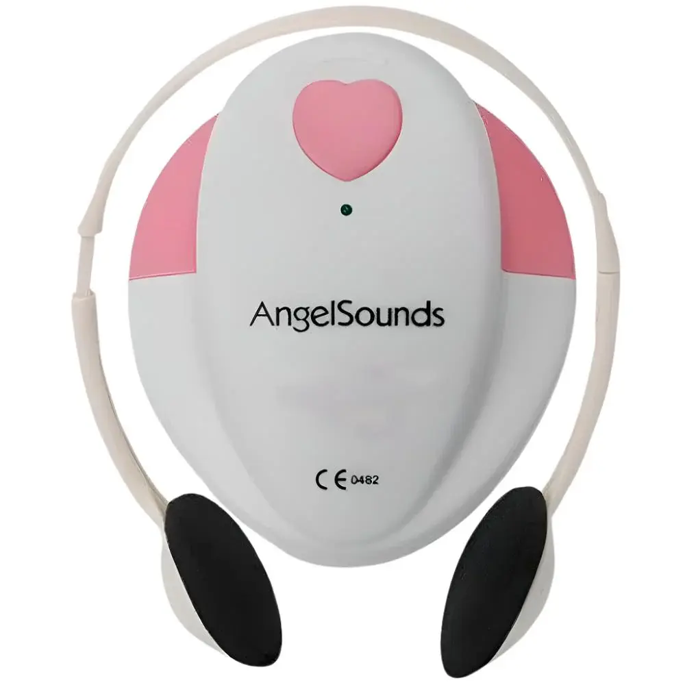 Detector fetal | Capacidad sonora | Seguro | Presenta cable de audio | Portátil | Sencillo | Rosa | AngelSounds | Mobiclinic