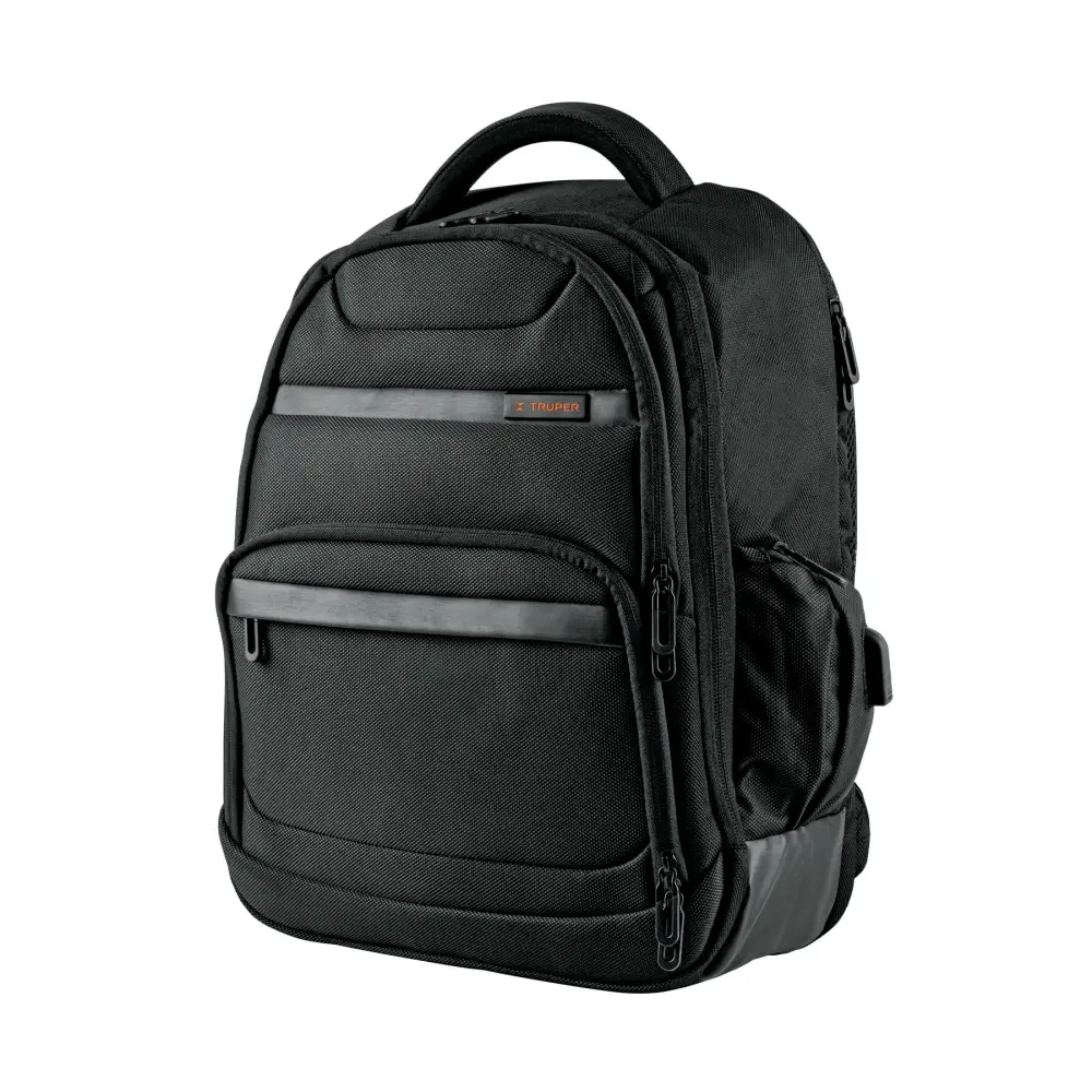MOCHILA PORTA LAPTOP C/CARGADOR USB "TRUPER"