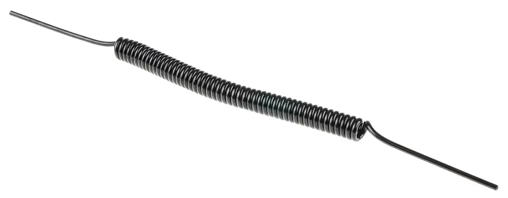 Manguera en espiral SMC serie TCU de poliuretano Negro, longitud máx. 1.5m | TCU0425B-1