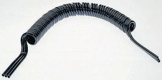 Manguera en espiral SMC serie TCU de poliuretano Negro, longitud máx. 1m | TCU0425B-3