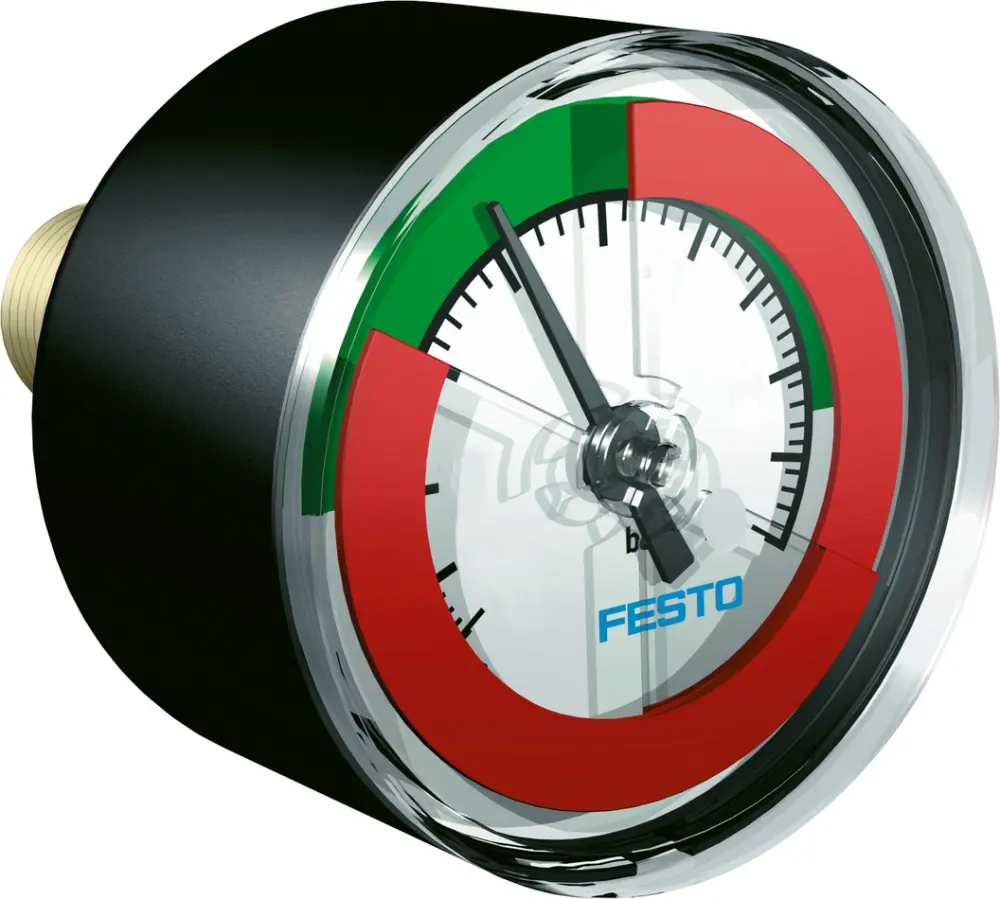 Manómetro Festo, 0bar → 16bar, conexión R 1/4, Ø ext. 50mm | MA-50-232-R1/4-PSI-E-RG