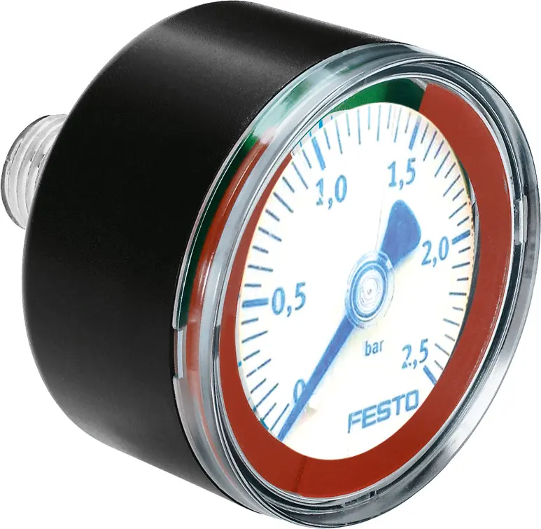 Manómetro Festo, 0bar → 2.5bar, conexión R 1/8, Ø ext. 40mm | MA-40-2,5-R1/8-E-RG
