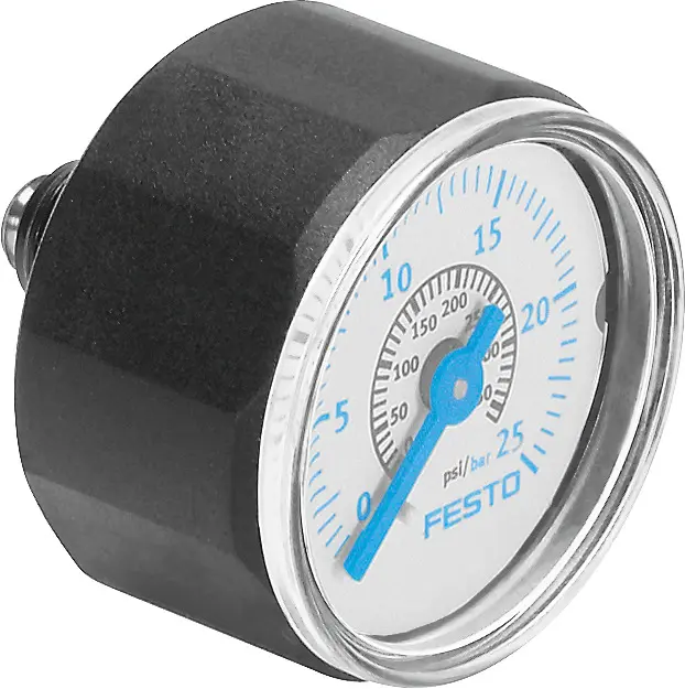 Manómetro Festo, 0bar → 25bar, conexión R 1/8, Ø ext. 27mm | MA-27-25-R1/8
