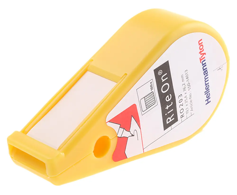 Kit de Marcador de Cable HellermannTyton RiteOn de Vinilo Transparente, blanco, texto: 0 → 9, Ø máx. 18.1mm, | 550-140...