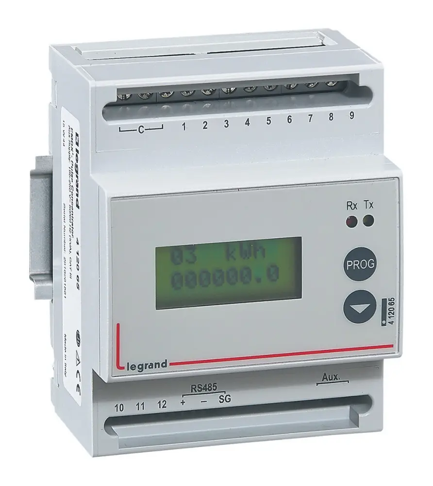 Medidor de energí Legrand serie EMDX3, display LCD, 1, 3 fases | 4 120 65