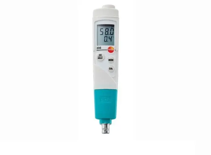 Medidor de pH Testo 206-pH3, 0pH → 14pH, Rerespuesta 0.01pH, Precisión ±0.02pH | 0563 2063