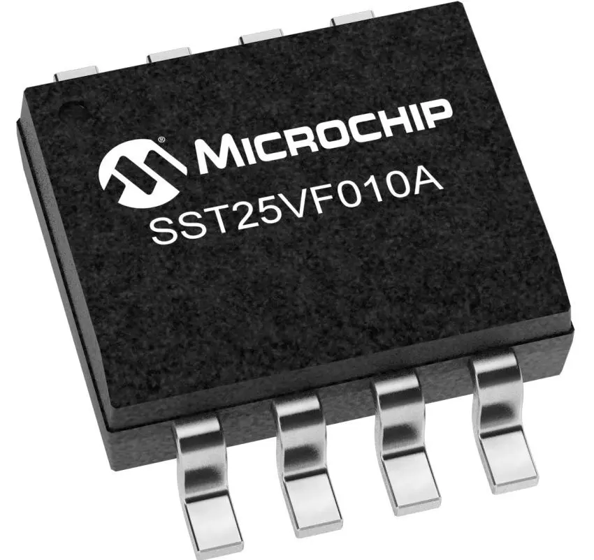 Memoria flash, SPI SST25VF010A-33-4I-SAE-T 1Mbit, SOIC, 8 pines Microchip