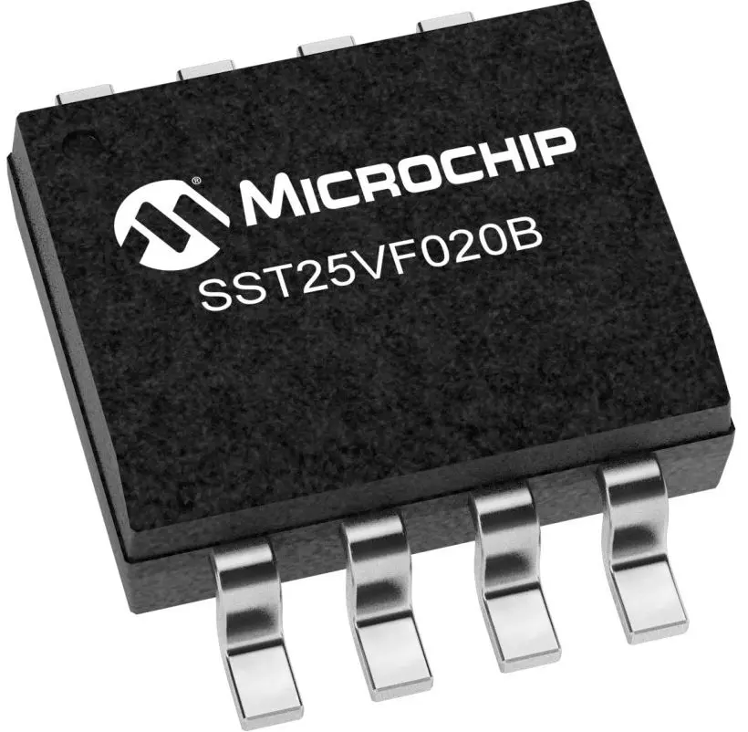 Memoria flash, SPI SST25VF020B-80-4I-SAE-T 2Mbit, SOIC, 8 pines Microchip