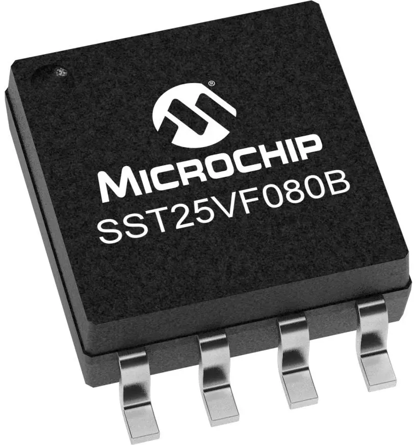 Memoria flash, SPI SST25VF080B-50-4C-S2AF-T 8Mbit, SOIJ, 8 pines Microchip