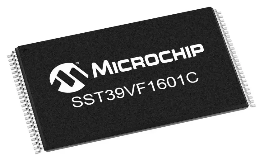 Memoria flash SST39VF1601C-70-4I-EKE-T 16Mbit, 1M x 16, TSOP, 48 pines Microchip
