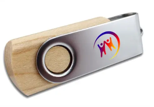Disco Duro Externo Memoria USB Sostenible de Madera y Aluminio Personalizable W102 16Gb