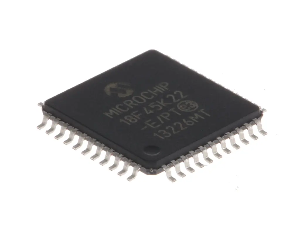 Microcontrolador Microchip PIC18F45K22-E/PT, núcleo PIC de 8bit, RAM 1,536 kB, 16MHZ, TQFP de 44 pines