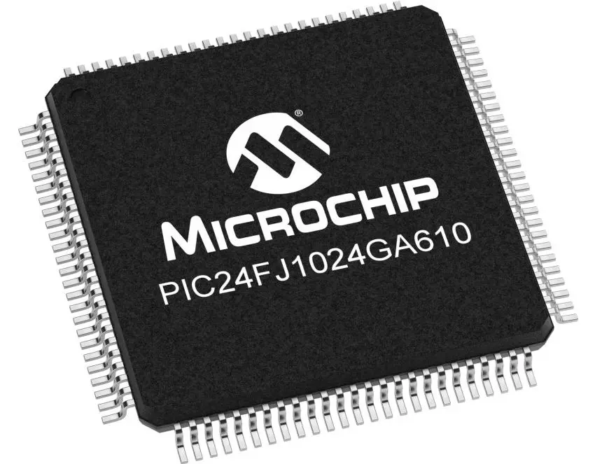 Microcontrolador Microchip PIC24FJ1024GA610-I/PT, núcleo PIC, TQFP de 100 pines
