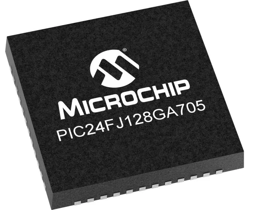 Microcontrolador Microchip PIC24FJ128GA705-I/M4, núcleo PIC, UQFN de 48 pines