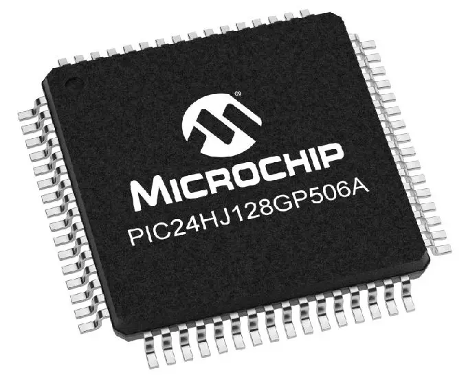 Microcontrolador Microchip PIC24HJ128GP506A-E/PT, núcleo PIC, TQFP de 64 pines