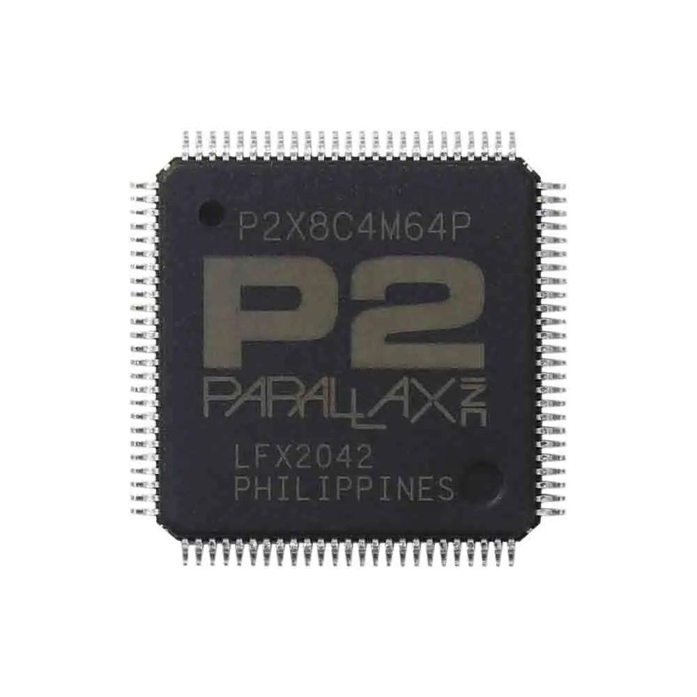 Microcontrolador MCU Parallax Inc P2X8C4M64P de 32bit, 25MHZ, TQFP de 100 pines