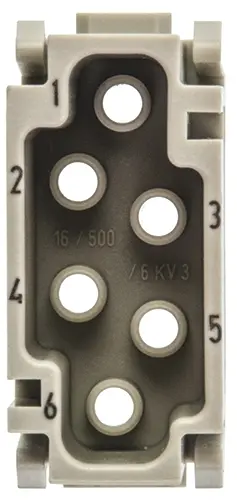 Aislante para conector industrial Harting Macho, serie Han-Modular | 9140063001