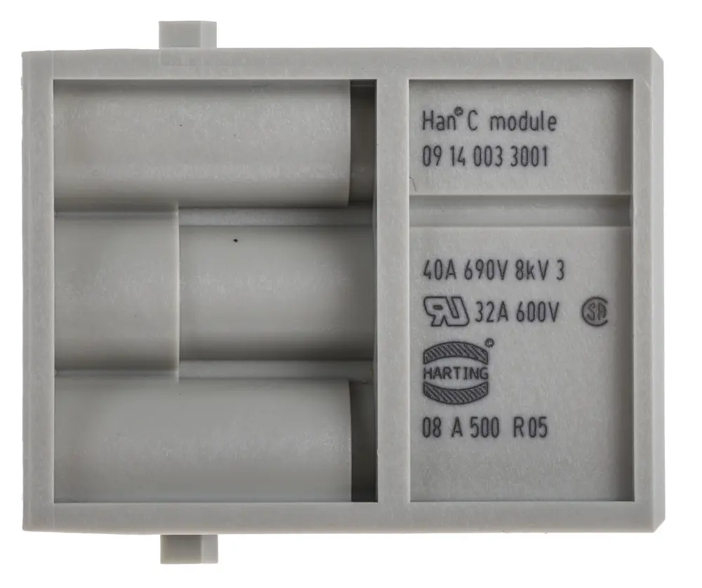 Aislante para conector industrial HARTING Macho, serie Han-Modular | 9140033001