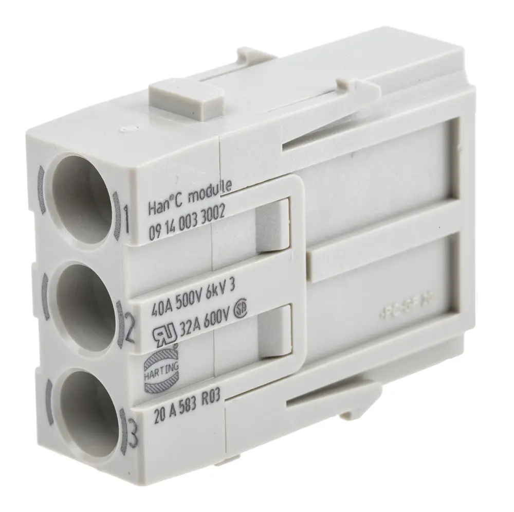 Aislante para conector industrial HARTING Macho, serie Han-Modular | 9140033002