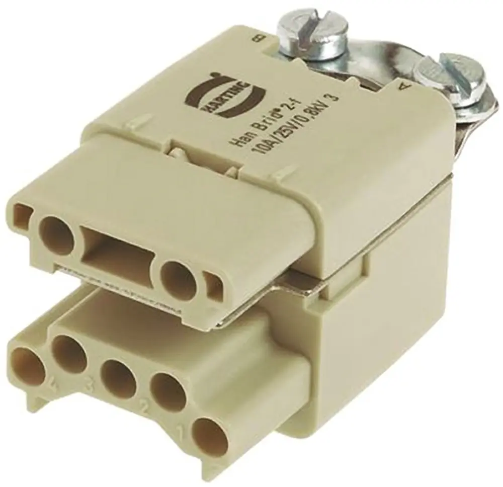 Inserto de conector de potencia HARTING Hembra, serie HAN Brid, para utilizar con Par trenzado apantallado | 9120063111