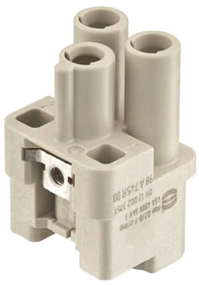 Inserto de conector de potencia HARTING Hembra, serie HAN Q, configuración 2P+E | 9120023151