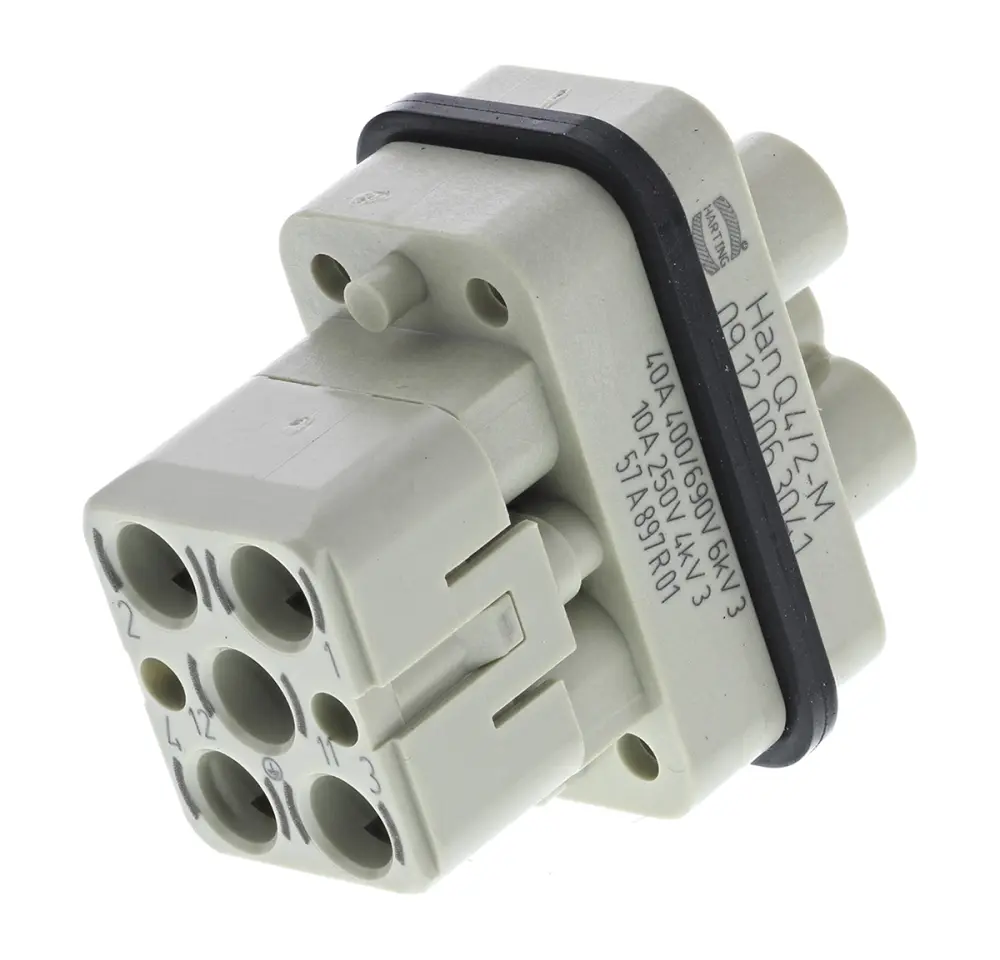 Inserto de conector de potencia HARTING Macho, serie Han Q | 9120063041