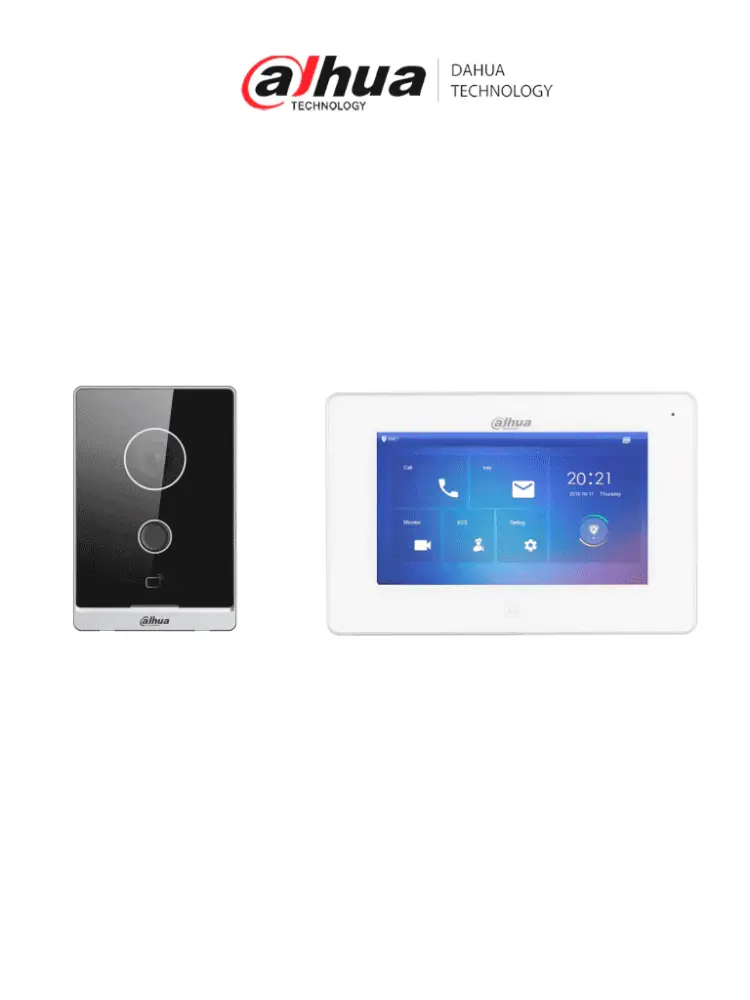 Profesional de Alta Definición DAHUA KTW01 - Videoportero WiFi con monitor de 7", 6 entradas y 8 zonas de alarma, ranura ...