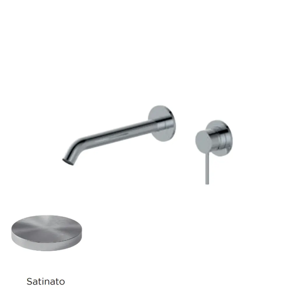 Telescopio Refractor Mezclador monomando lavabo mural RubiFlux serie Regal caño 20 cm - Cromo cepillado