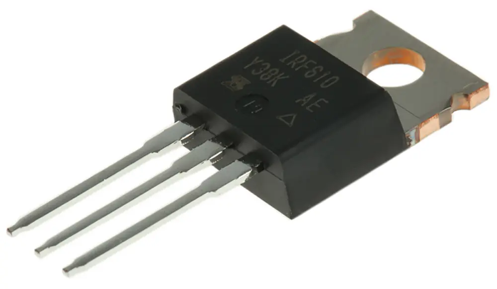 MOSFET Vishay IRF610PBF, VDSS 200 V, ID 3,3 , TO-220AB de 3 pines,, config. Simple