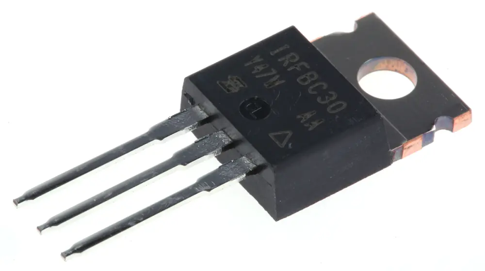 MOSFET Vishay IRFBC30PBF, VDSS 600 V, ID 3,6 , TO-220AB de 3 pines,, config. Simple