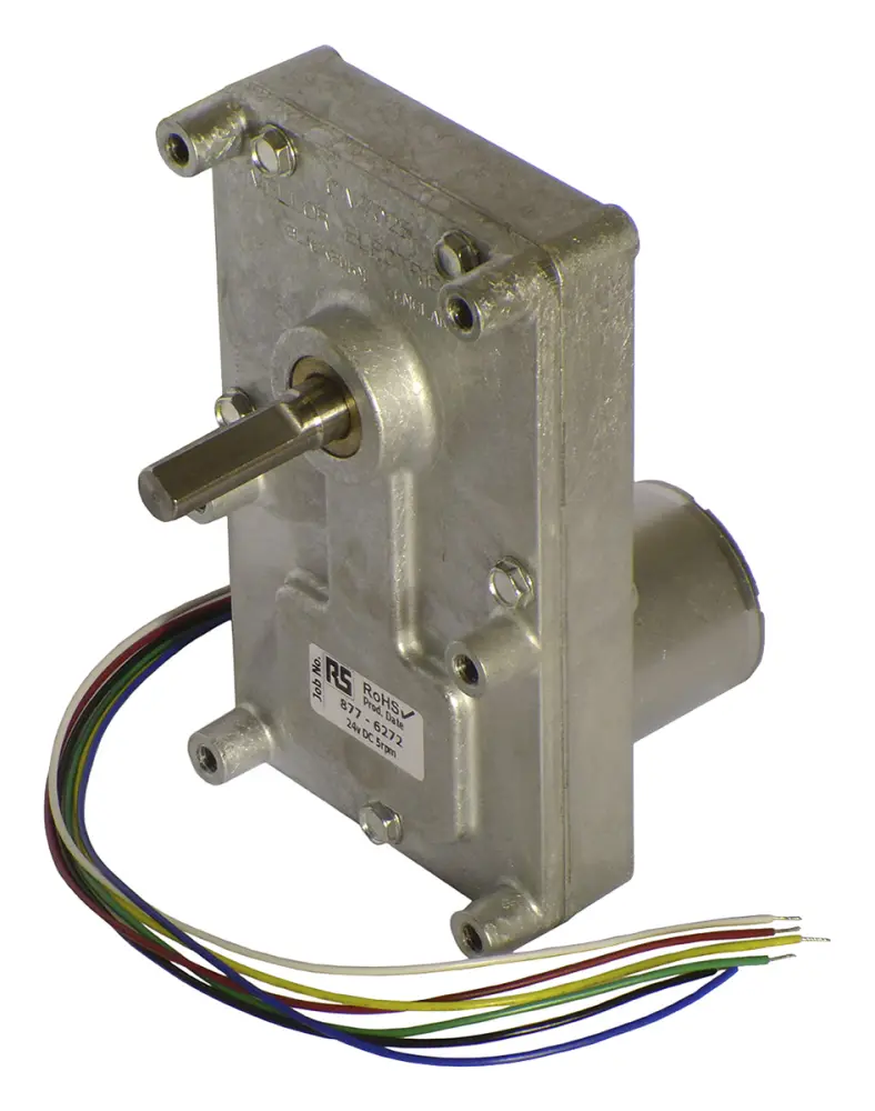Motorreductor DC Mellor Electric serie FBB, 24 V CC, 9 W, 5 rpm, par máx. 33,5 Nm, Ø de eje 8.5mm | FBB1001